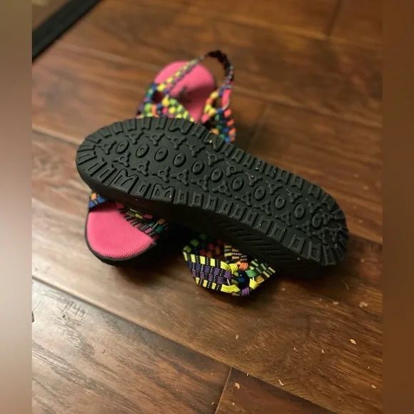 CORKYS QUICKSTEP PLATFORM WOMEN SANDAL 8 COLORFUL ELASTIC WOVEN STRAP VEGAN - Picture 4 of 6